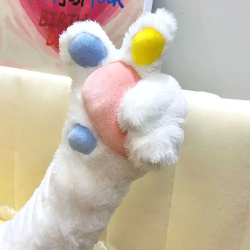 Sound Fun Toys Cat Paw Palm Gloves Soft Plush Cat Claw Furry Glove Cute Cartoon Mittens Winter Mittshand Children's Warm Gloves