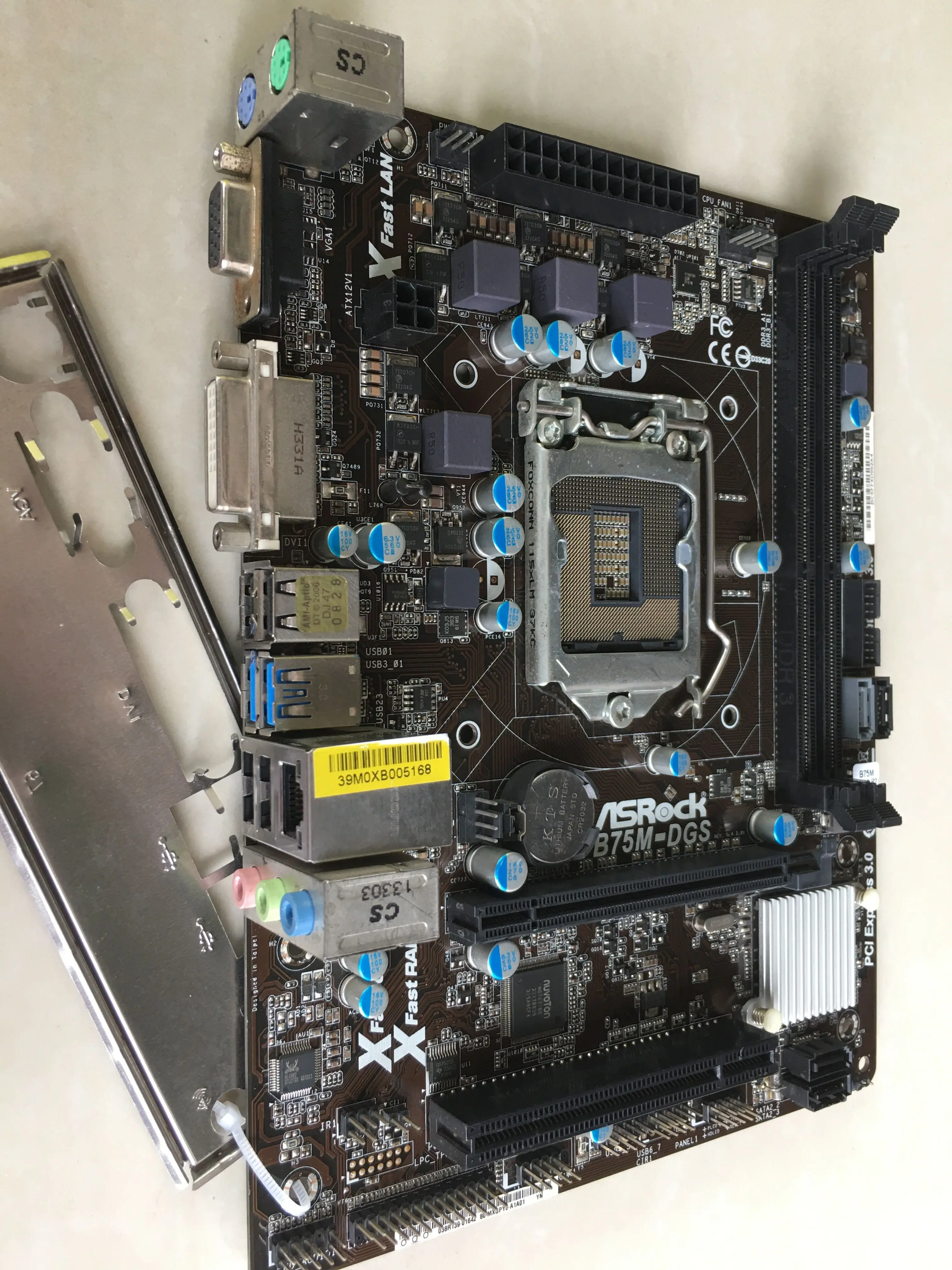 For ASRock B75M-DGS Fully Integrated Small Board B75 USB3 DDR3 All Solid State 1155 Pins