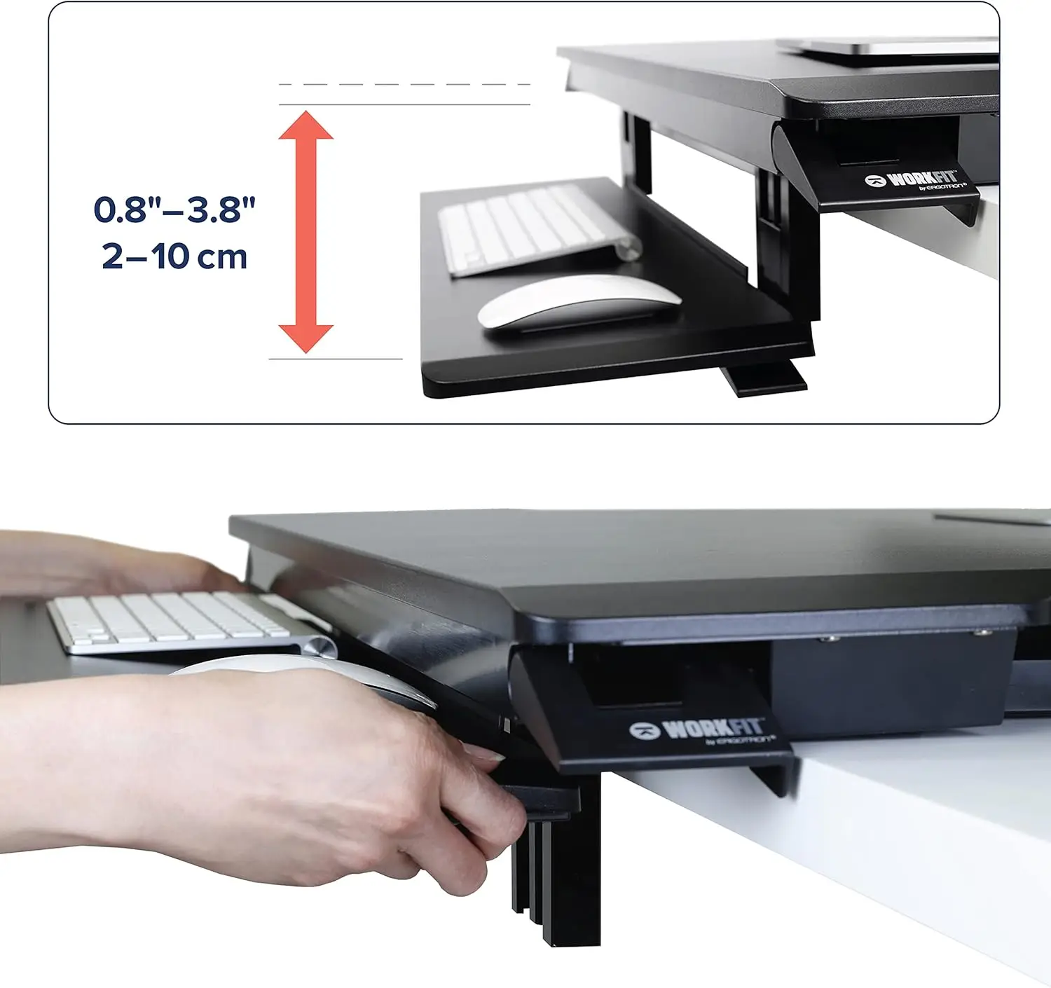 – Workfit-Tx Standing Desk Converter, Dual Monitor Sit Stand Ergonomic Desk Riser For Tabletops – 32 Inch Width, Black