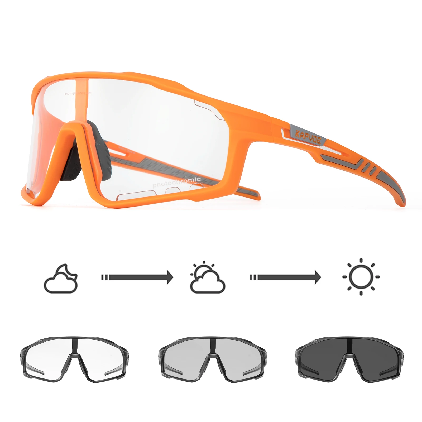 Kapvoe Photochromic MTB Cycling Glasses 3