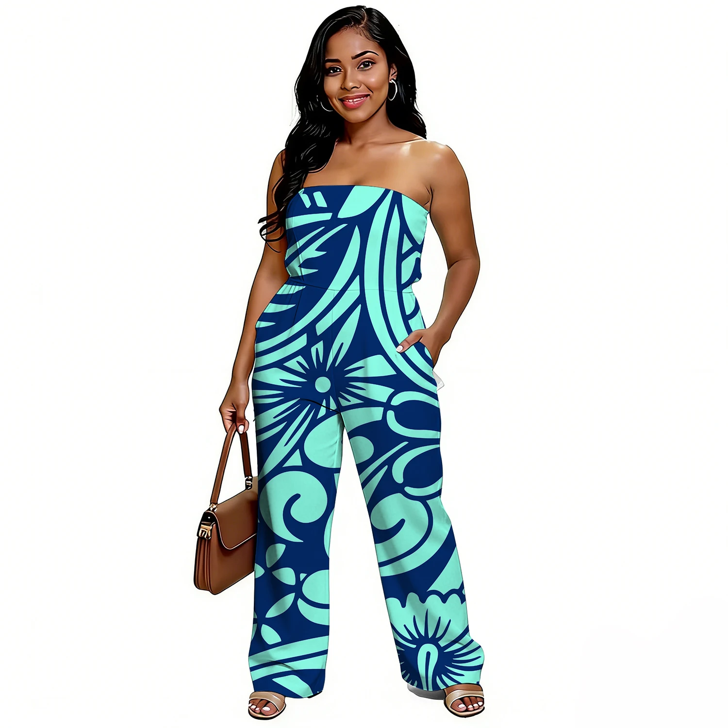 

Удобное и мягкое полинезийское женское элегантное платье без бретелек, высокого качества, с возможностью индивидуального пошива, оптом.