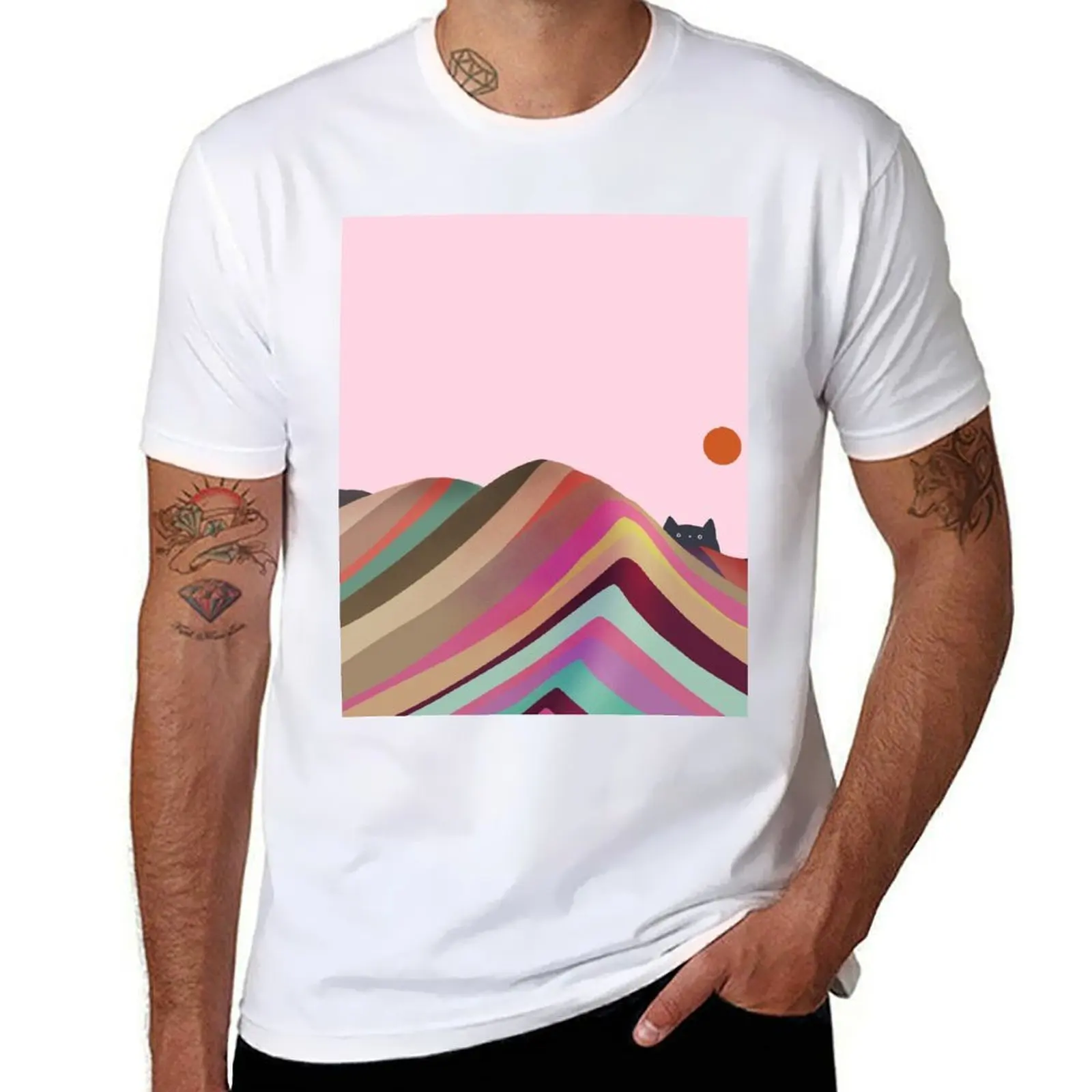 

Layered Landscape T-Shirt Anti-Pilling Casual T-Shirt