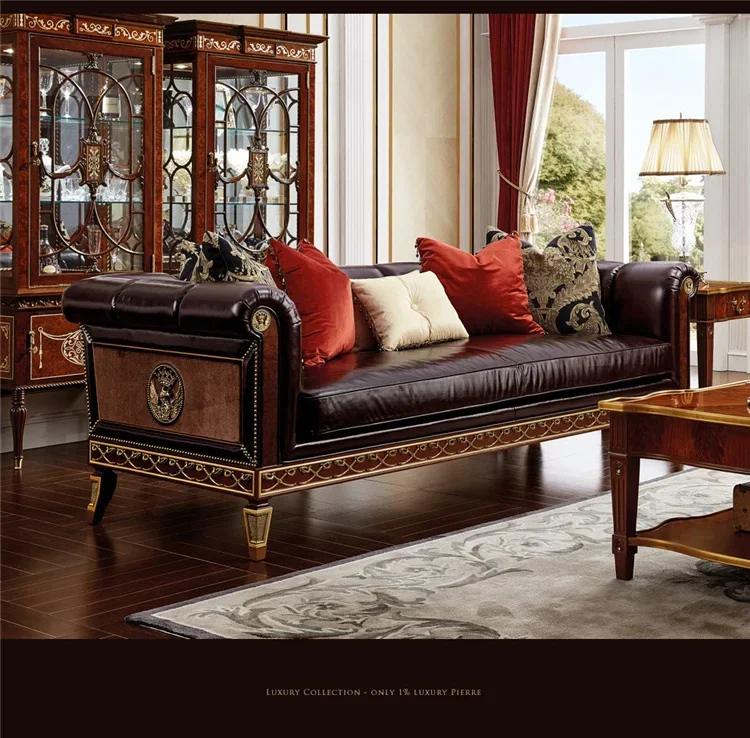 English sofa Alexander furniture copper pieces French neo-classical Villa luxury 123 combination sofa