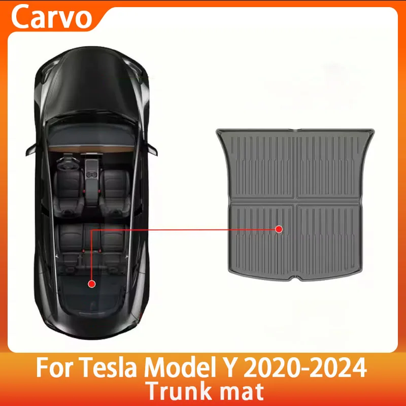 

Для Tesla Model Y передний и задний коврик в багажник TPE полное покрытие крышка багажника спинка сиденья защитная накладка грузовой подкладки антигрязный коврик