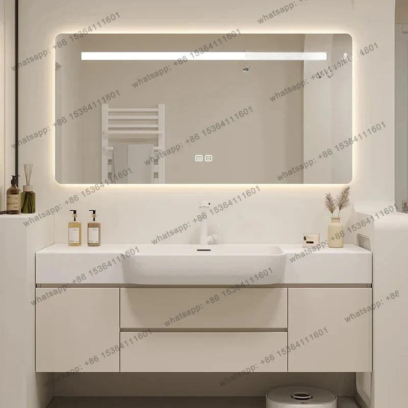 Corian integrated big belly basin bathroom cabinet combination small apartment very narrow bathroom washbasin hand washbasin