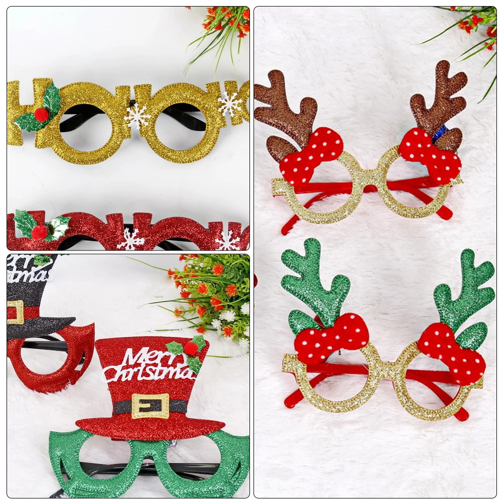 

14Pcs Creative Christmas Theme Glasses Party Eyewear Decorative Props Fun Cartoon Frames