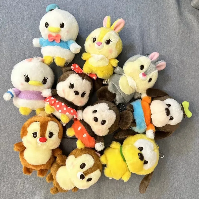 Disney Mickey Mouse Minnie Plush Toy Keychain Donald Duck Chip Dale Backpack Pendant Decoration for Boy and Girls' Birthday Gift