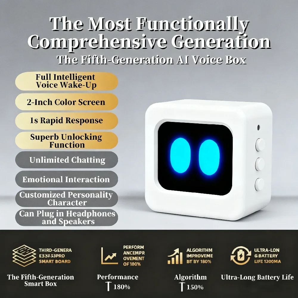 Robot vocal AI Chatbot, apprentissage multilingue, reconnaissance d'émotion, compagnon émotionnel, longue durée de vie de la batterie, Assistant vocal AI GPT AI