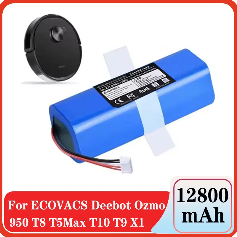 12,8 Ач 14,4 В робот-пылесос, сменные аккумуляторы для Ecovacs Deebot X1 Ozmo T5 T8 T9 950 DX9G DX93 DX96 DLX11-54