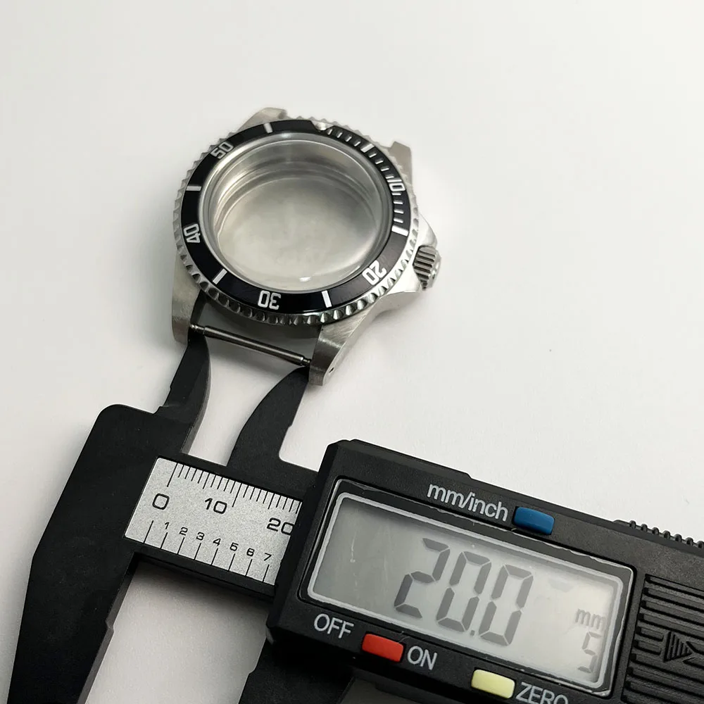 Case Accessories 39mm men's dome glass aluminum ring 316L stainless steel case with NH35 NH34 NH36 movement image 5