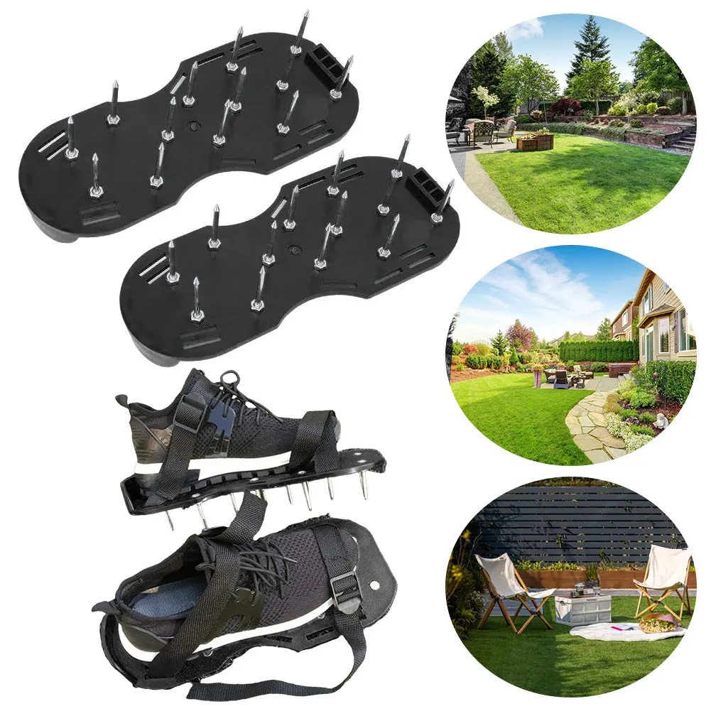 

1 Pair Garden Nail Shoes Grass Loose Soil 4.2cm Tool Grass Spikes Grass Shoes Self-Leveling Epoxy Yard Grass Cultivator Lawn New