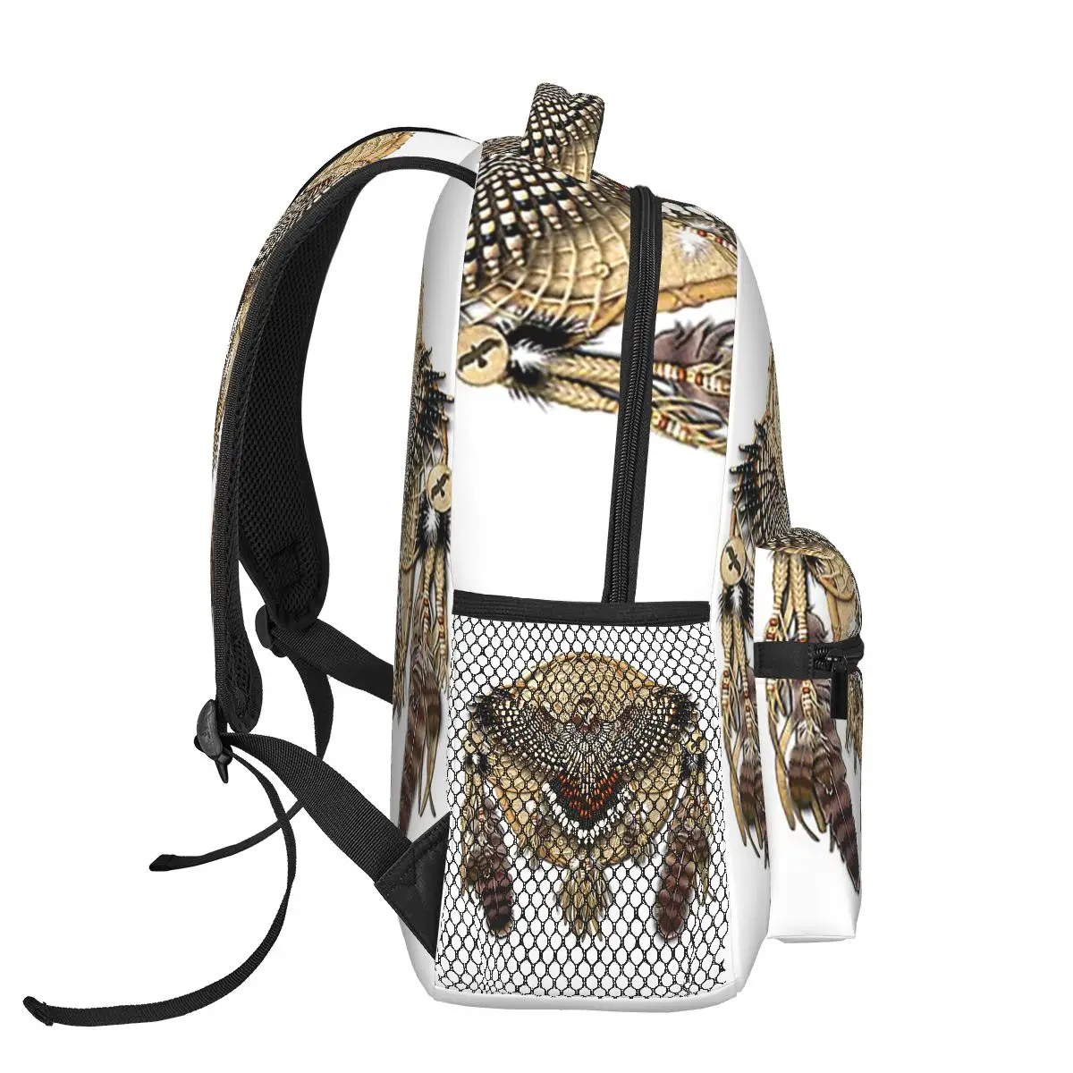 حقيبة ظهر Red-Tail Hawk Dreamcatcher Mandala للطلاب والأولاد والبنات حقيبة كتب للأطفال حقيبة مدرسية حقائب كتف للكمبيوتر للرجال والنساء #3