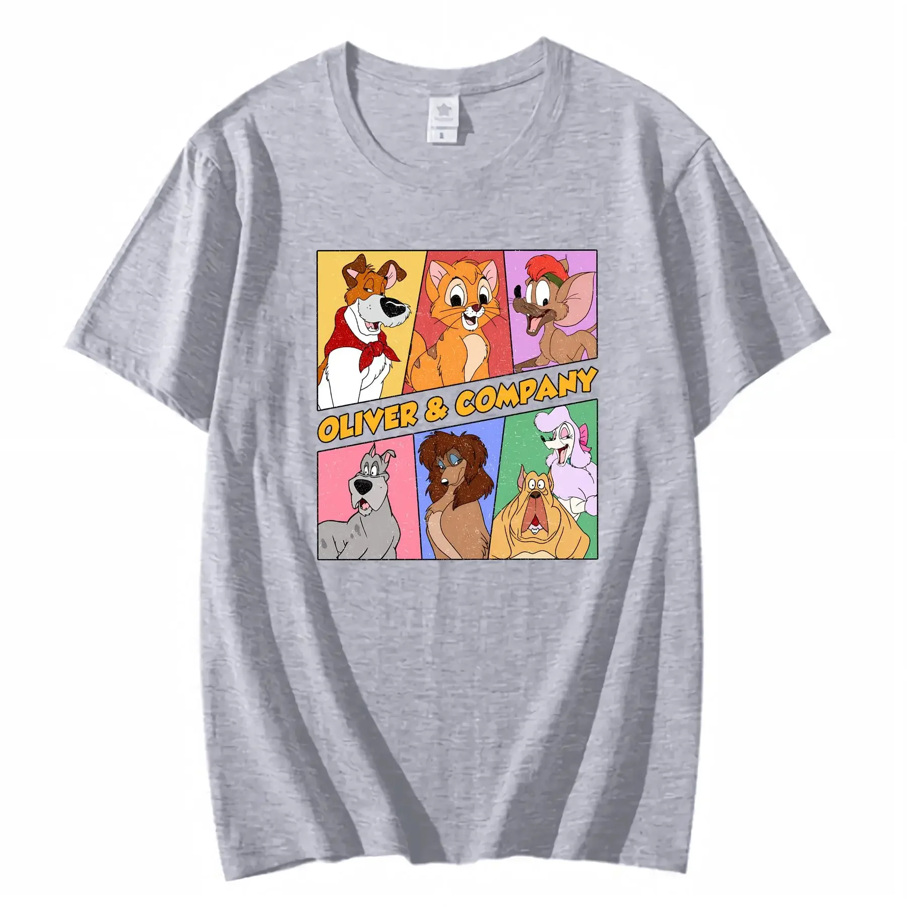 تي شيرت كلاسيكي من ديزني أوليفر آند كومباني برقبة دائرية دودجر تيتو جورجيت فرانسيس أينشتاين ريتا ديزني لاند مطابقة الأسرة