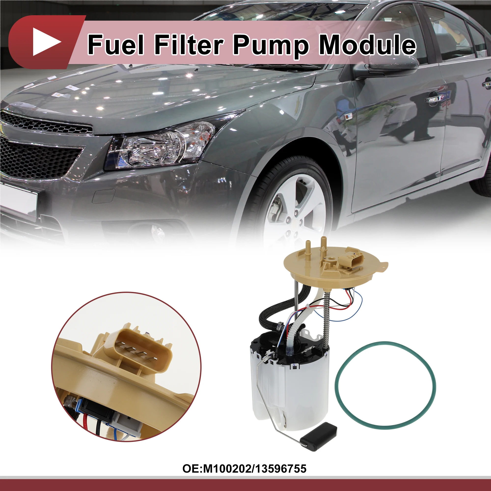 

X Autohaux Electric Fuel Pump Assembly for Chevrolet Cruze Diesel 2014-2015 L4 2.0L Fuel Filter Pump Module No.MU2243/19352835