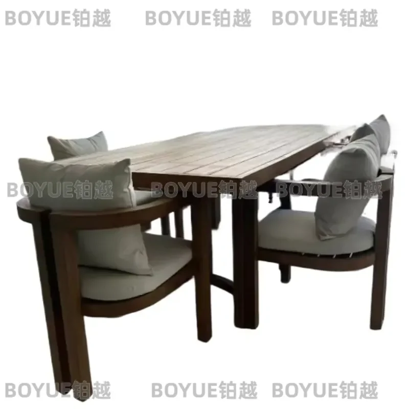 for SIGMA Outdoor Teak Chair Dining Table Set Modern Wooden Home Furniture Sofa