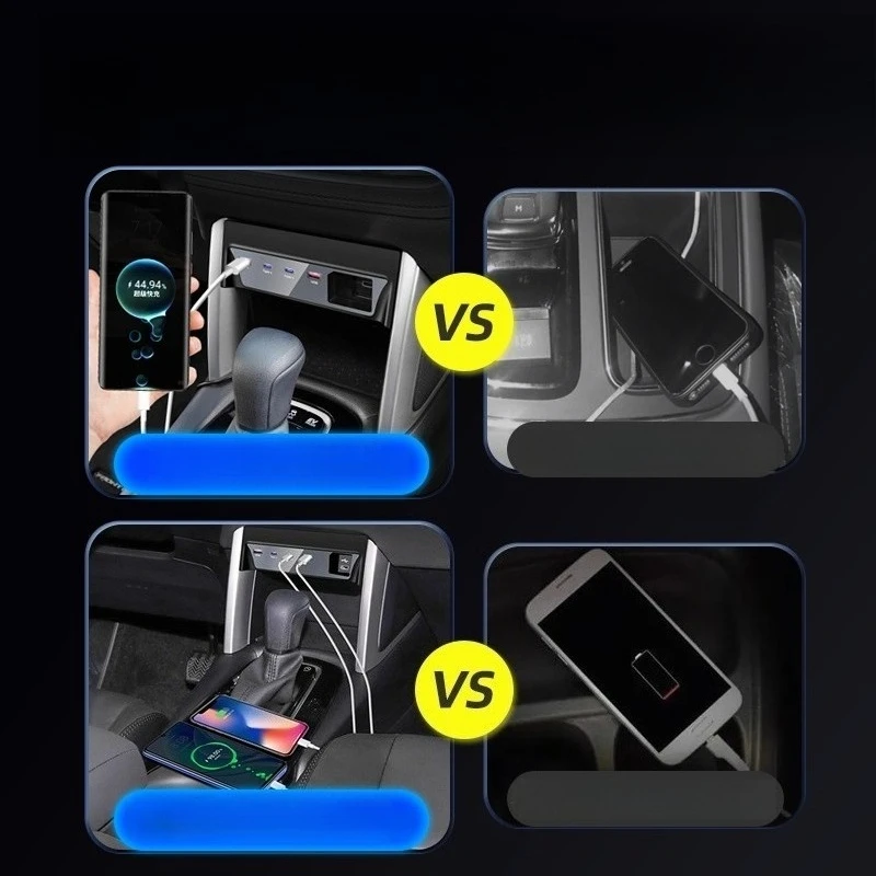 For Toyota Corolla Cross Central Control USB Charging Dock Fast Charging Multi Interface Car Modification