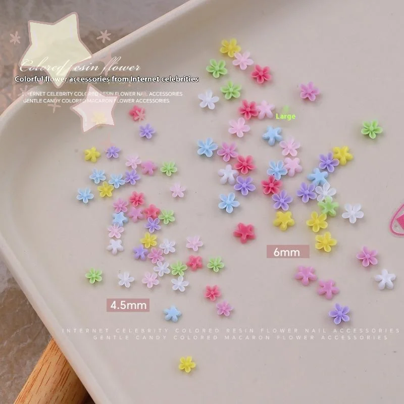 12 Grids Mini Gemengde Vijf Bloemblaadje Bloem Nail Art Charms Applicaties Decals Versieringen Voor Zomer Nail Design Manicure Accessorie