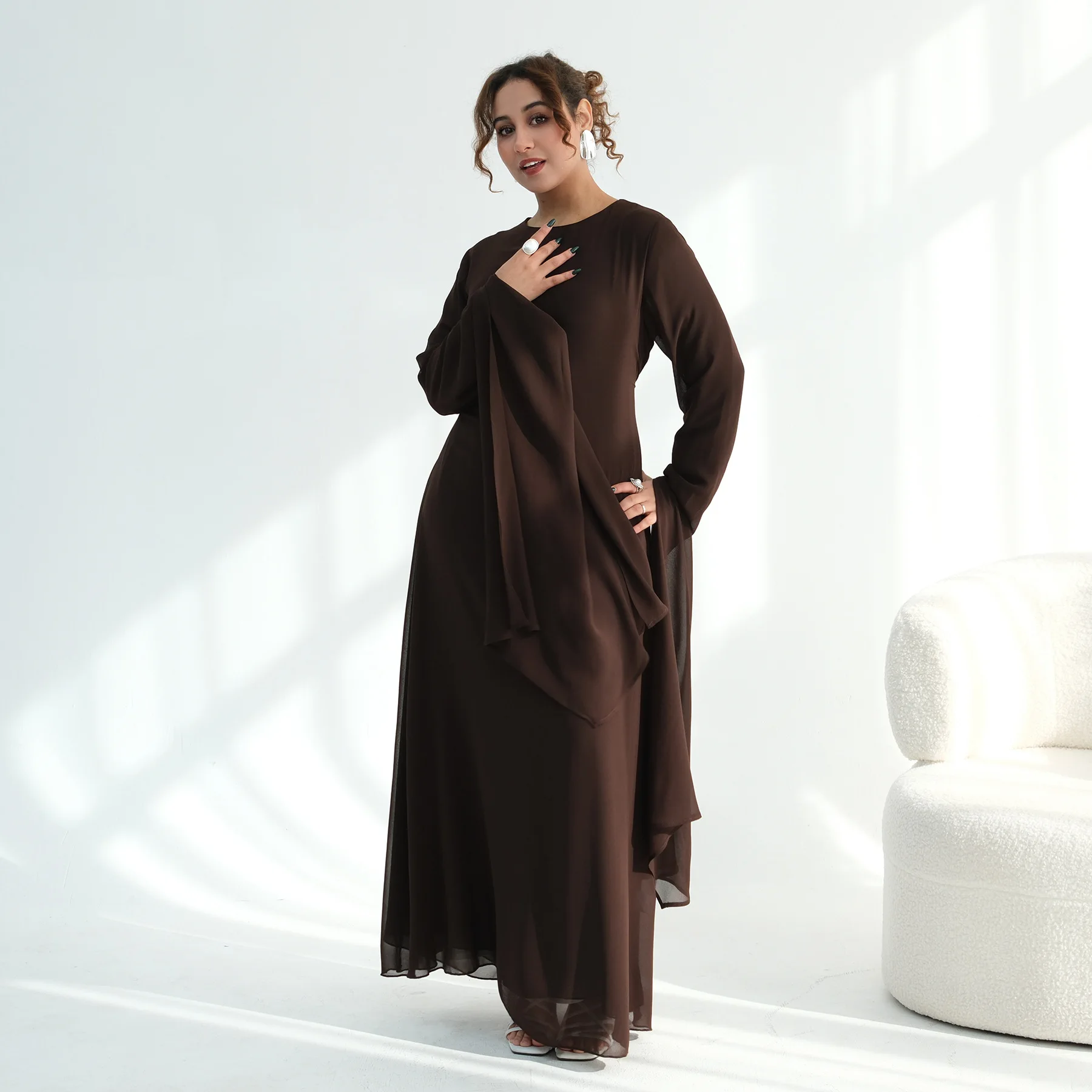 Muslim Women Modest Maxi Dress Dubai Plain Abaya Islamic Party Elegant Holiday Dresses Turkey Kaftan Robe Evening Arabic Gown