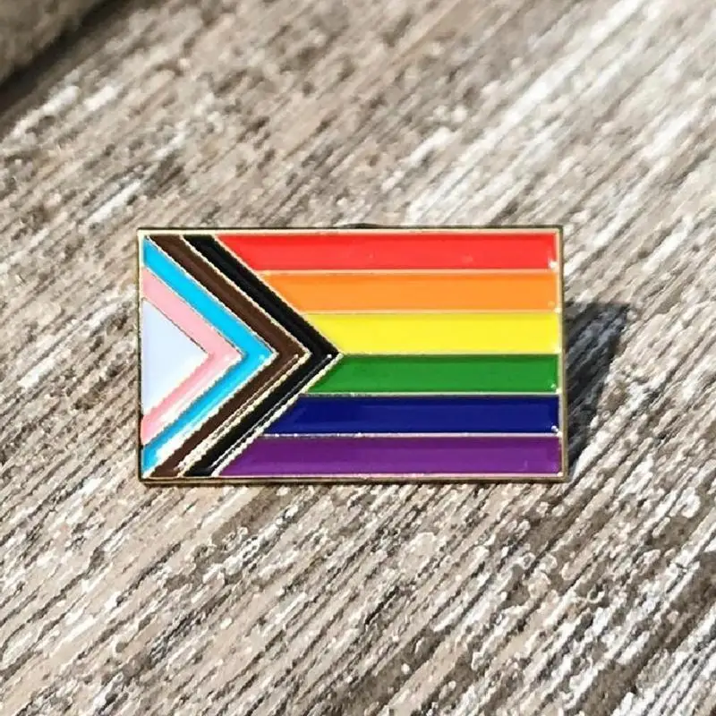   Rainbow Pride Flag Brooch LGBTQ Lapel Pin Ally Badge Equality Gay Lesbian Bisexual Transgender Supports Rainbow Brooch