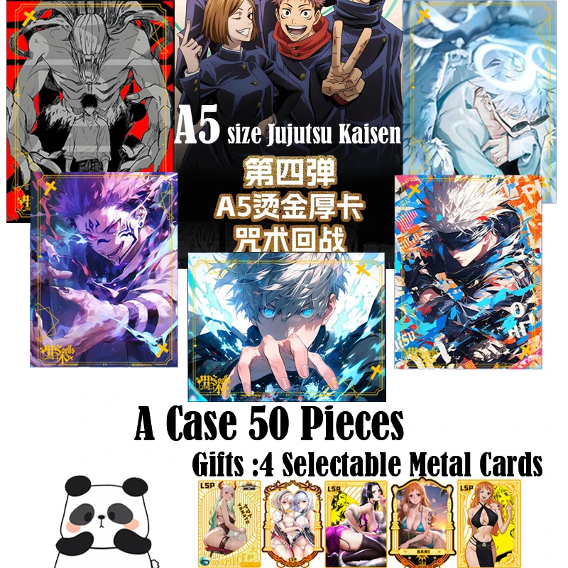 Newest A5 Size Jujutsu Kaisen Collection Card Hobby Anime Game Card Gojo CCG Doujin Booster Box Toy Birthday Gifts