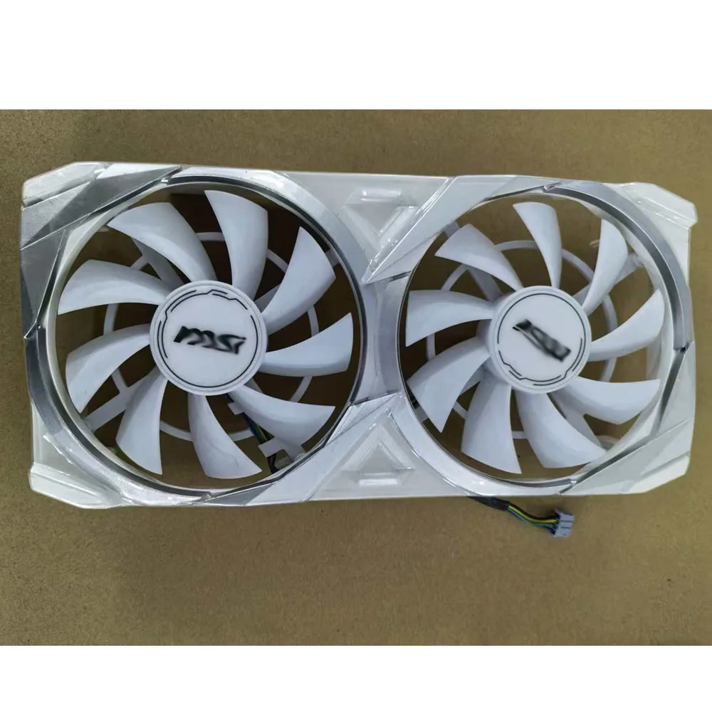Graphics Card Fan Video Cards Cooling For MSI RTX3070 RTX 3060 Ti LHR 8GB Twin Fan White,2Pcs/Set,HA9015H12SC-Z