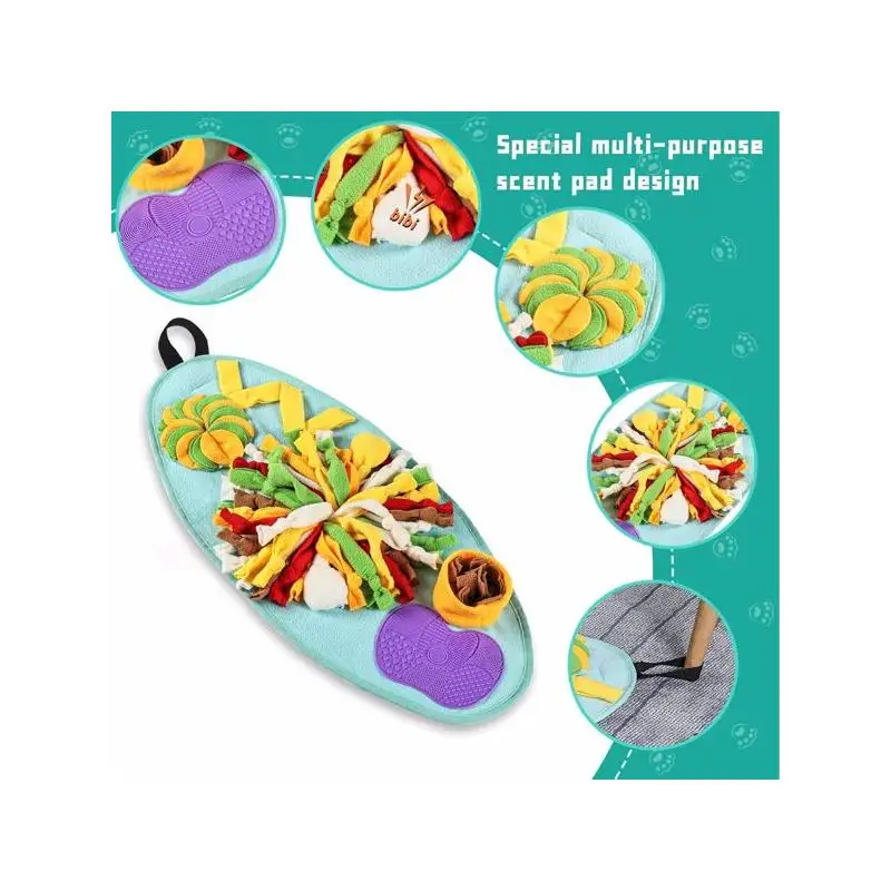 

Интерактивная нюхательная подушечка для маленьких собак, игрушка-головоломка для нюхания и лизания, развлечение скрипучим желанием, синий цвет