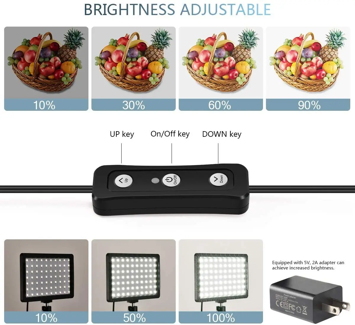 LED Photography Video Lighting Panel Kit USB Light With Mini Adjustable Tripod Stand RGB Color Filters For Photo Studio Shooting