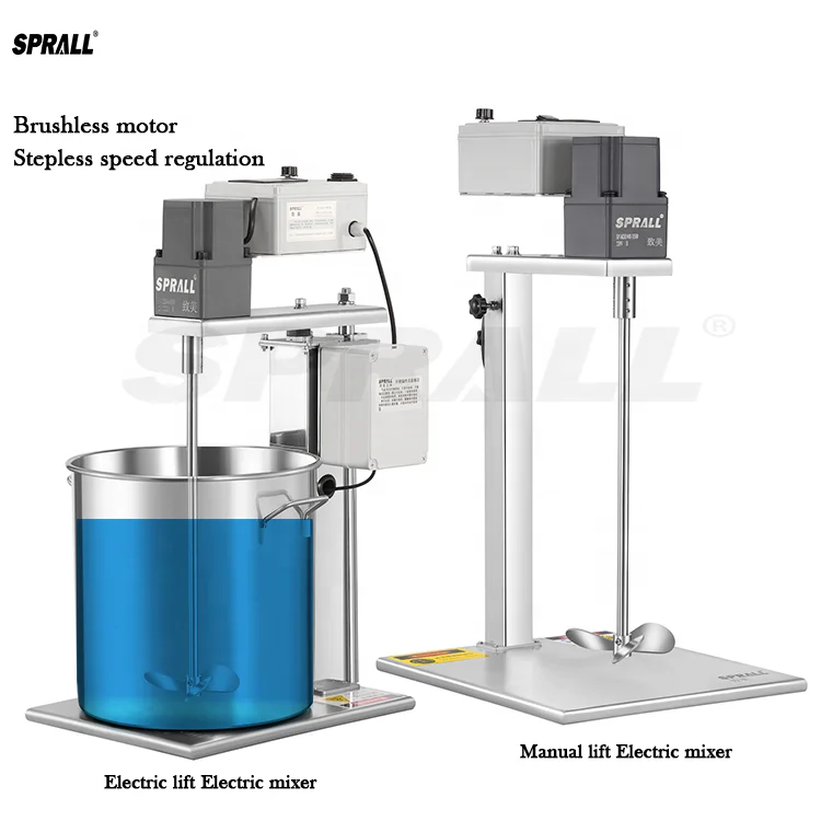 

SPRALL High Energy Different Lifting Modes Chemical Mixer Paint Cosmetics Food Grade Fluids Liquid Mixer Electric Motor Machine