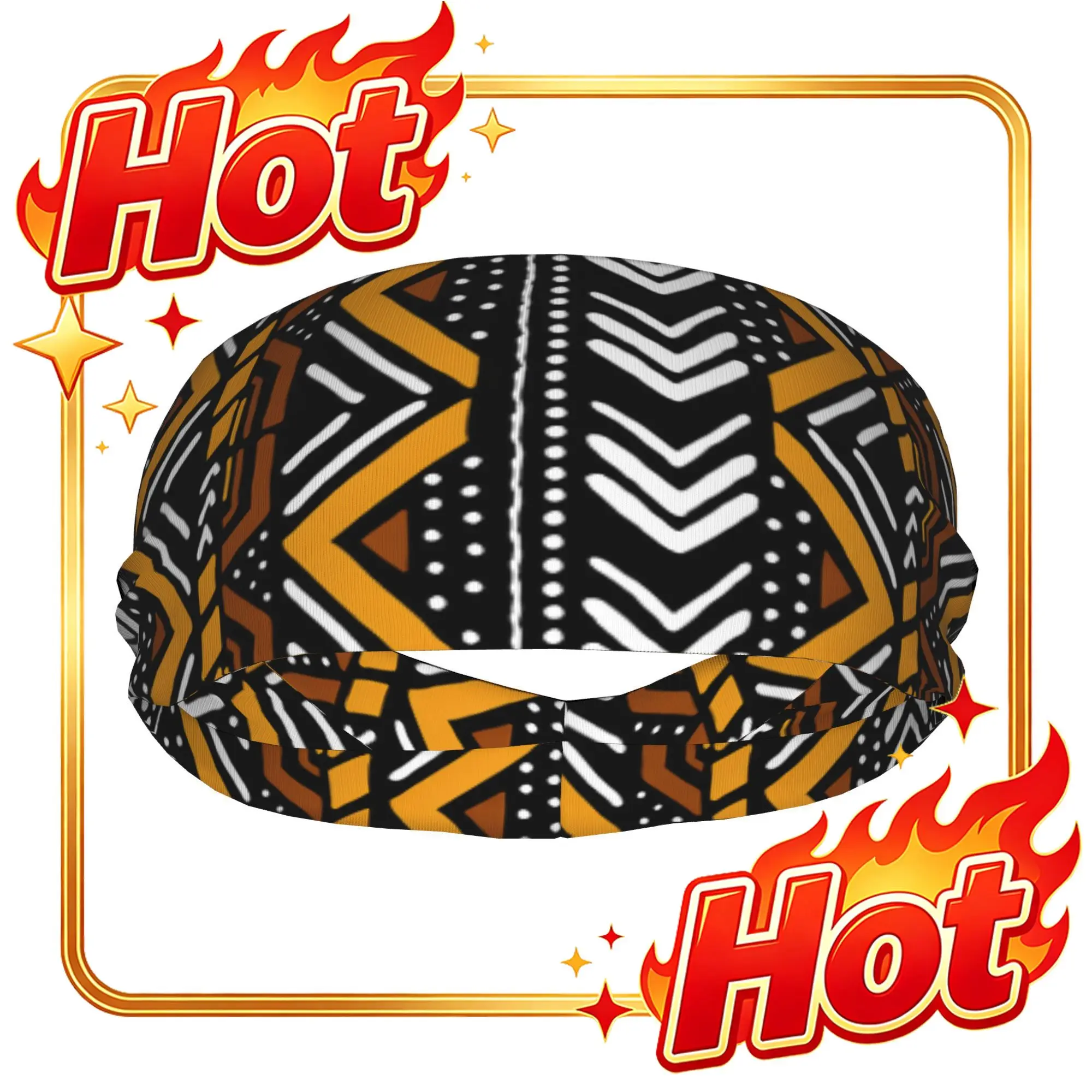 Custom African Art Mud Cloth Funny Sports Headband