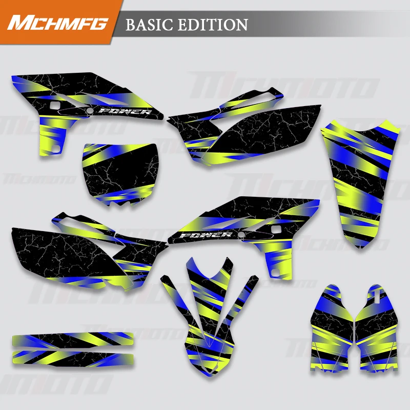 MCHMFG Motorcycle Decal Stickers For YAMAHA 2010 2011 2012 2013 YZF250 Background Graphics Custom Name