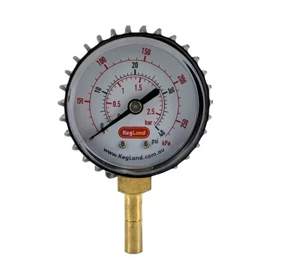 KegLand Pressure Gauge Pressure Valve 8mm 5/16 Push-in Gauge 0-15psi /0-40psi /0-150psi Beer brewing