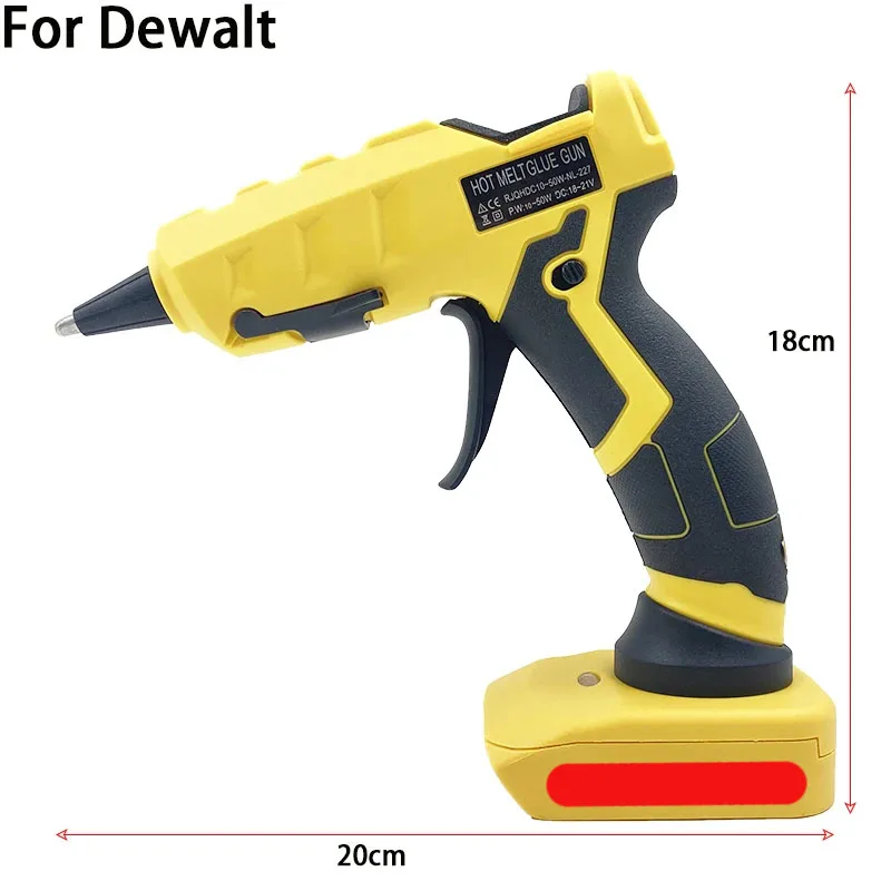 Cordless Hot Melt Glue Gun For Makita/DEWALT/BlackDecker/Milwaukee/Bosch With 30 Sticks 18V Lithium Battery Electric Repair Tool