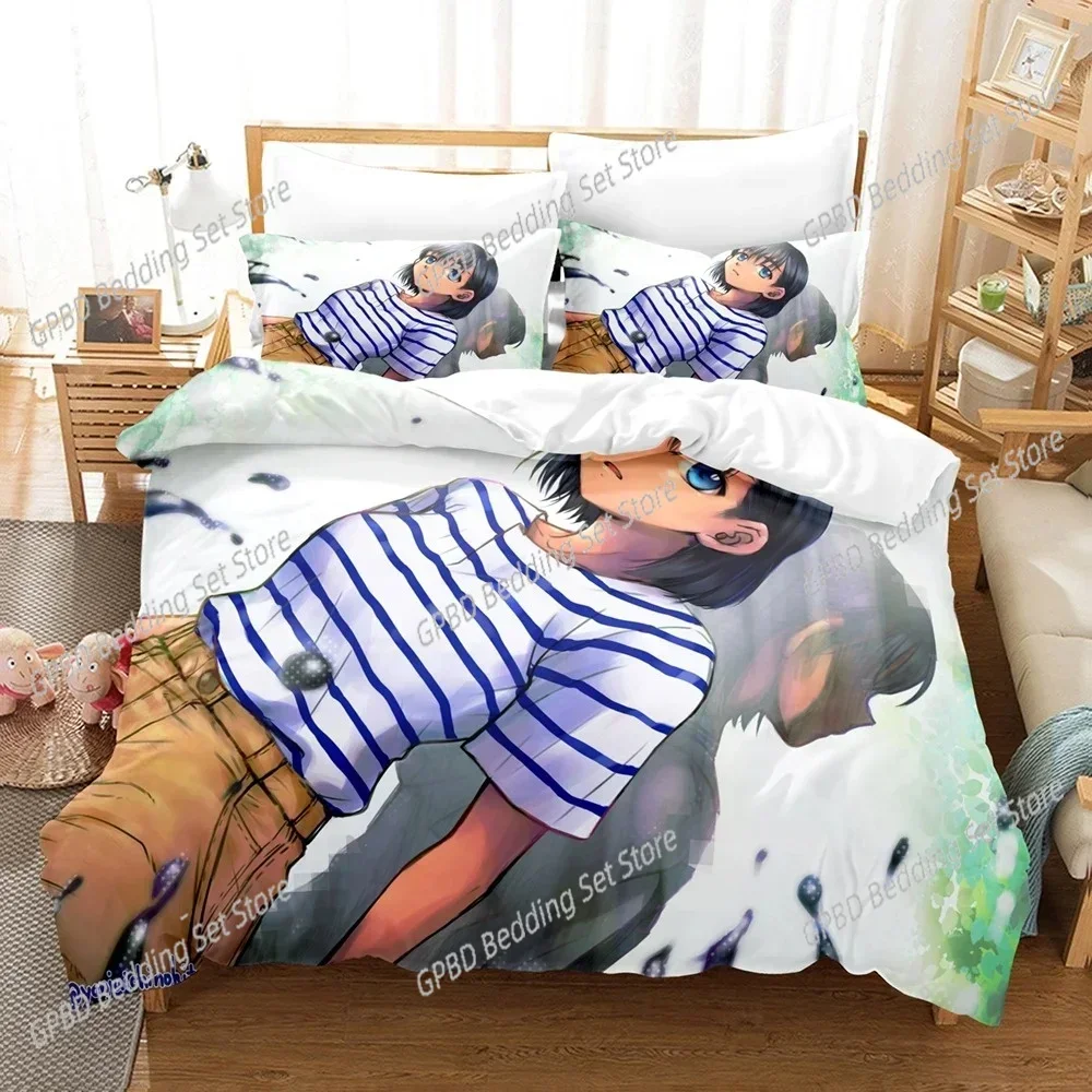 3d Print Cartoon Summer Time Rendering Bedding Set Bedroom Soft Modern Bedspreads Comefortable Duvet Cover Quilt Pillowcase