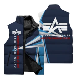 2024 New Outdoor Sports Cotton Vest Alpha Logo 3D Printed Tank Top Men's Large Fashion Sleeveless Jacket Cold Warmth M-6XL