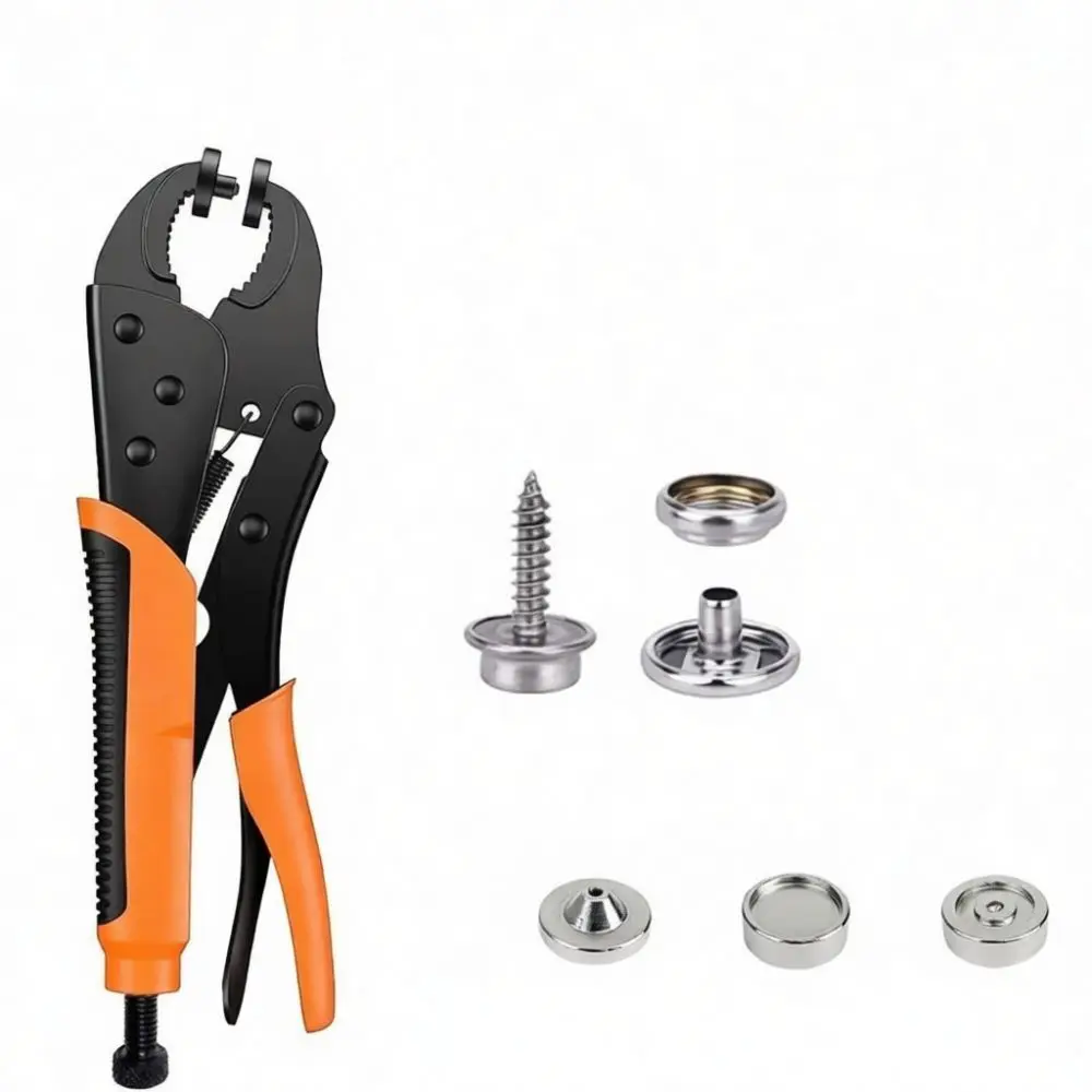 Professional Metal Snap Fastener Setting Tool Kit Stainless Steel Press Stud Applicator For Sewing Leather Cloth Canvas