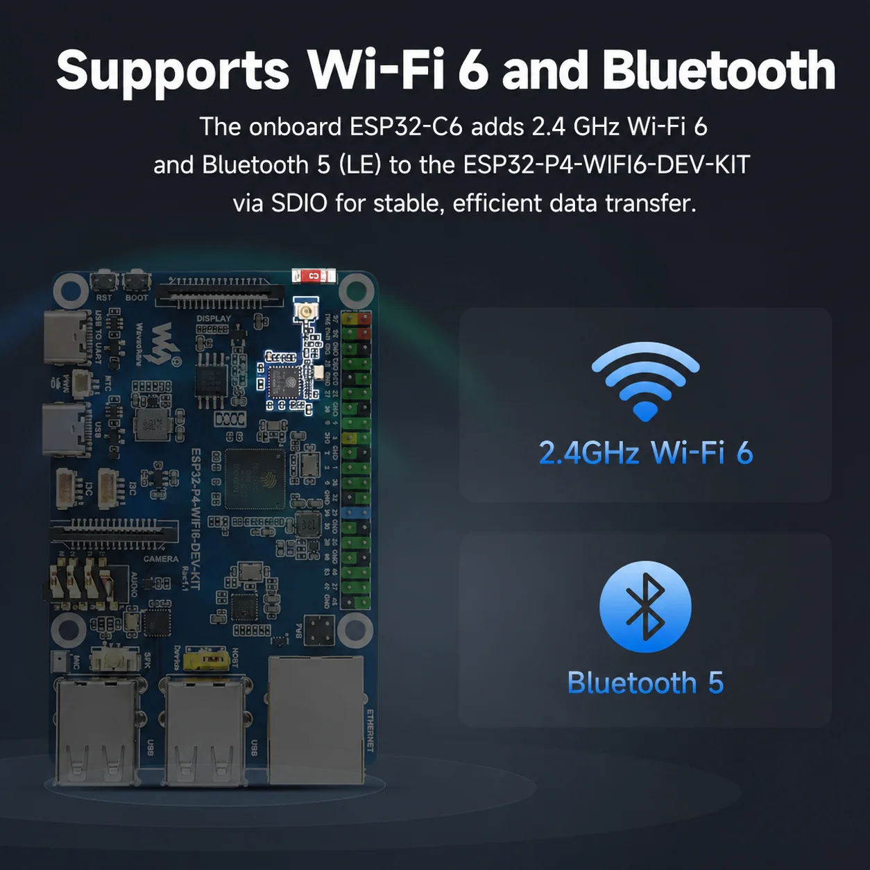 Original ESP32-P4-WIFI6-Touch-LDC-7B ESP32 P4 Development Board 7-Inch Touch Screen Module