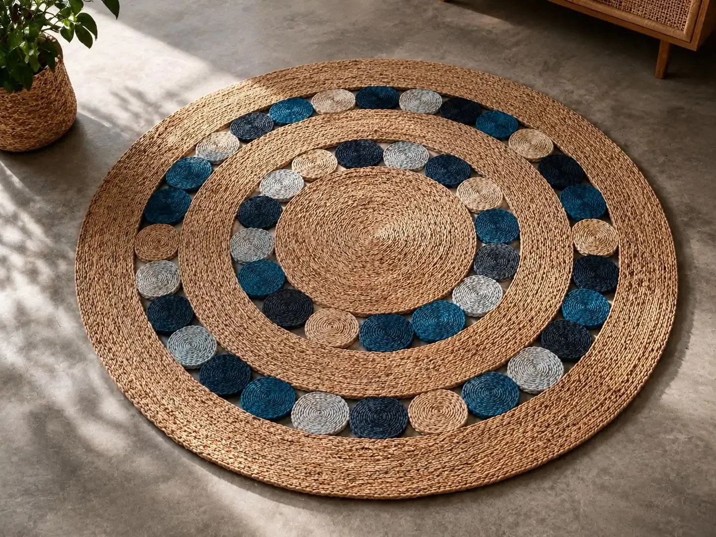 3D Optical Illusion Christmas Train Town Round Area Rug for Living Room Home Decor