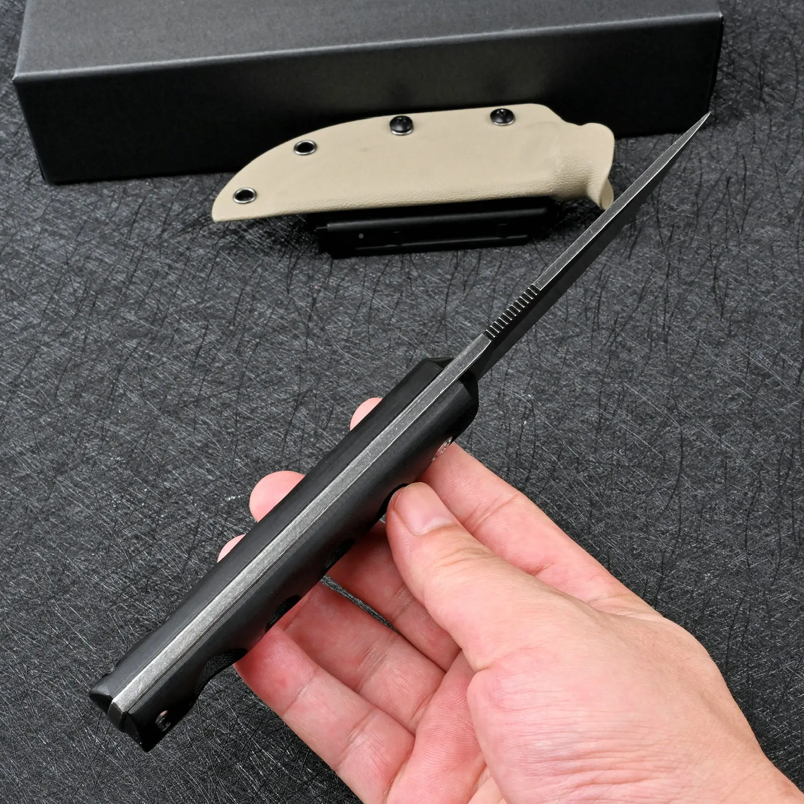 TRSKT-DC53 Faca de caça, Facas de acampamento, Faca Premium de sobrevivência, Faca tática, 61HRC, Cool Camping Gear com Kydex, Dropshipping