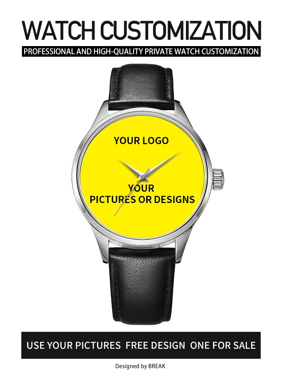 Personalizzazione personalizzata Orologio Regali personalizzati Orologio Progettazione e produzione Logo personalizzato creativo Orologi da polso unici