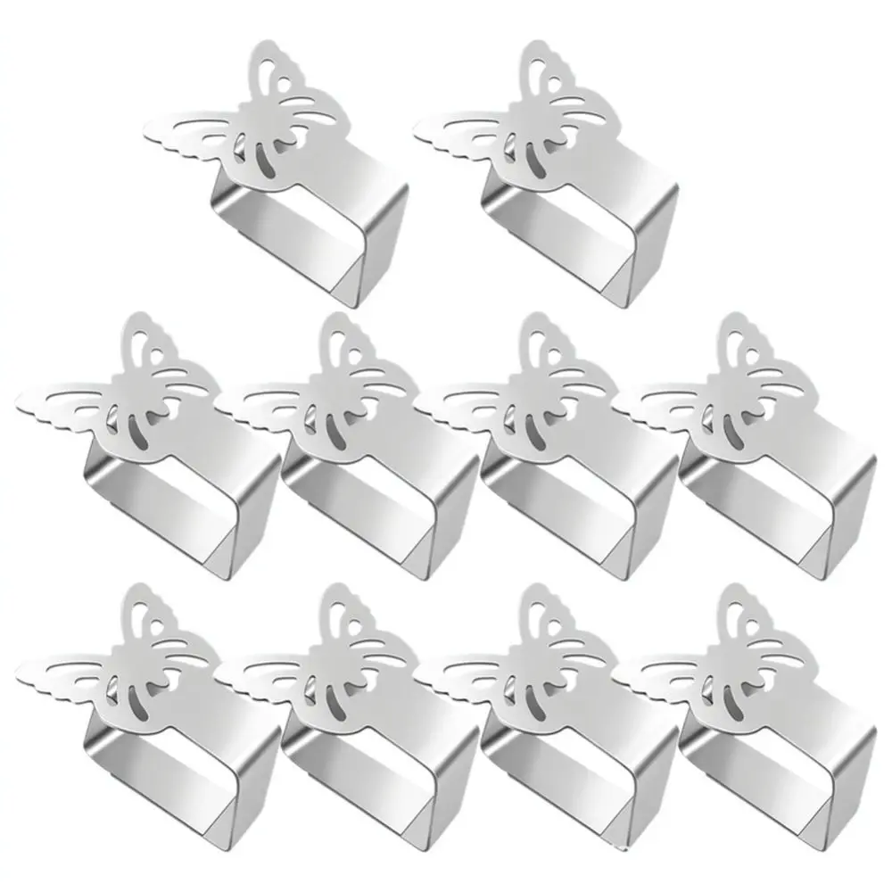 Modern Stainless Steel Leaf Shape Tablecloth Fastener Clamp For Outdoor Picnic Garden Party Table Cover Decor Tool