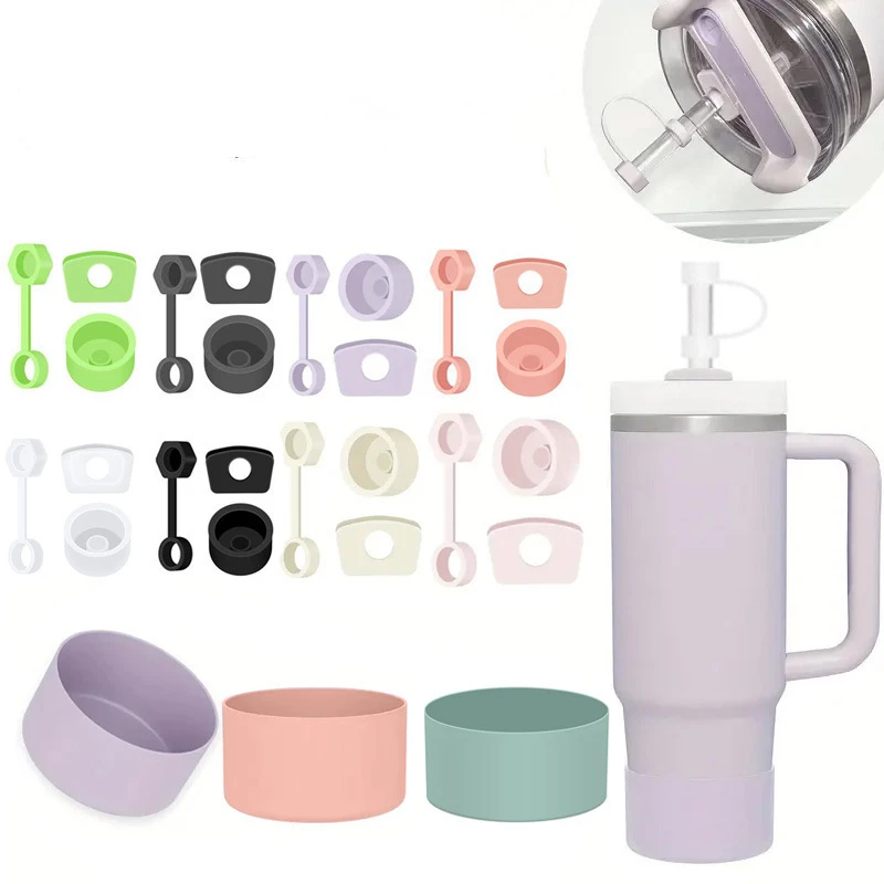 3pcs/lot Straw Cap Case Charm Anti Overflow Spilling Plug Accessories Handle for Stanley Cup Bottle Tumbler Accessories