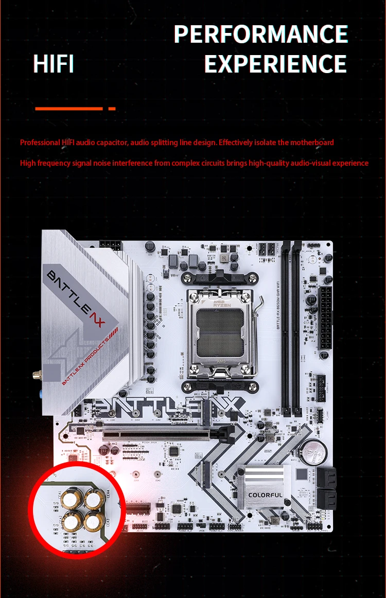 colorful amd b650 gaming motherboard BATTLE-AX B650M-GHA WIFI V14 with wifi function