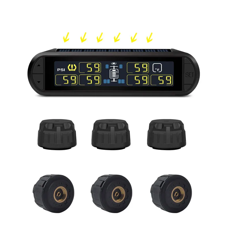 Deelife Cars Солнечные беспроводные внутренние датчики для шин Заводские автоматические системы давления в шинах TPMS De Neumaticos