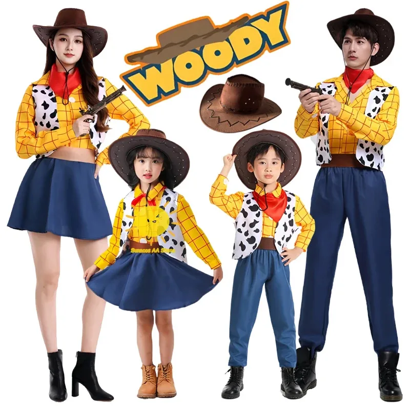 2025 11 BEAST KINGDOM Аниме История игрушек Косплей Костюм Ковбойские костюмы Жилет Шляпа Шарф Пояс Вуди Хэллоуин Карнавал Co