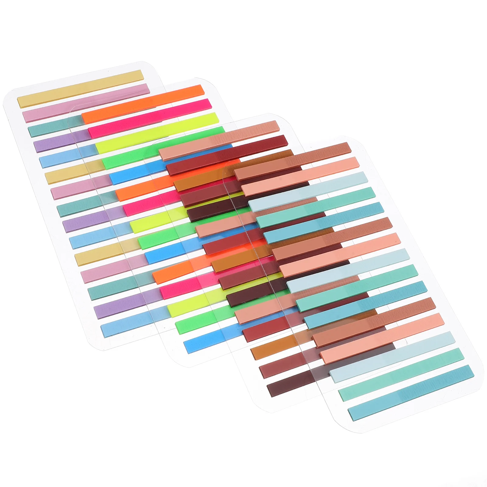 

1 set 1 Set Fluorescent Label Stickers Portable Reading Strips Small Sticky Tabs Book Index Marker Highlight Learning Accessory