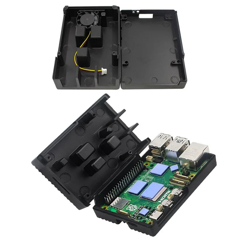 

1 Set Aluminium Alloy Easy To Install Aluminum Heatsink Case For Raspberry Pi 5 Aluminum Alloy Case Shell Box DIY Accessories