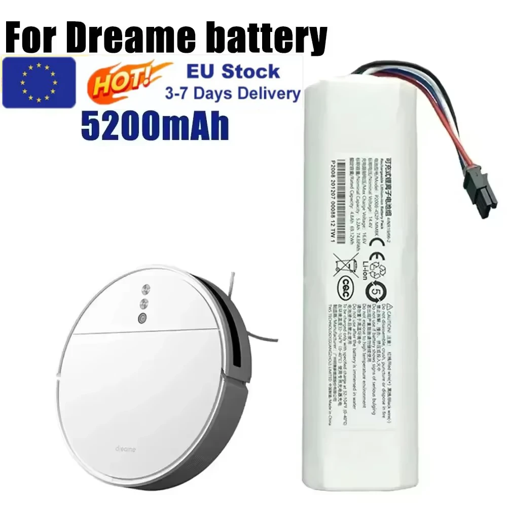 Für Dreame Roboter-Staubsauger D9 F9 L10 L10 Pro 5200mAh Lithium-Ionen-Akku 4INR19/66-2