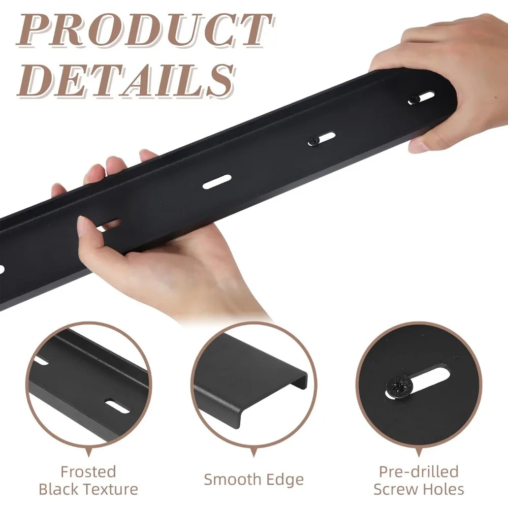 دعم سطح الطاولة Live Edge - دعامة فولاذية مكونة من 4 قطع على شكل حرف C، دعامة معدنية بأرجل مخفية لـ 32 لوحًا