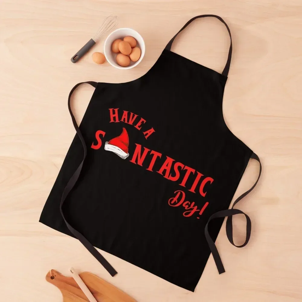 Have a SANTA-stic Christmas Day - Funny Christmas 2020 Santa Claus Pun Apron Beauty Cooking Kitchen accessories Apron