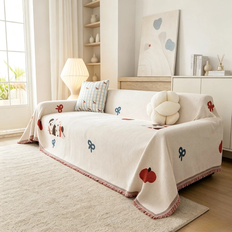 Anti Cat Scratch And Dust-Proof Sofa Towel Set Washable Functional Blanket Autumn And Winter Thick Sofa Cover